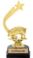 Gold Shooting Star Backdrop Trophy [8 inch]