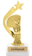 Gold Shooting Star Backdrop Trophy [8 inch]