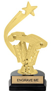 Gold Shooting Star Backdrop Trophy [8 inch]