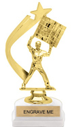 Gold Shooting Star Backdrop Trophy [8 inch]