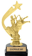 Gold Shooting Star Backdrop Trophy [8 inch]