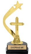 Gold Shooting Star Backdrop Trophy [8 inch]