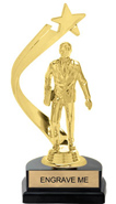 Gold Shooting Star Backdrop Trophy [8 inch]