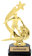 Gold Shooting Star Backdrop Trophy [8 inch]