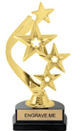 Gold Shooting Star Backdrop Trophy [8 inch]