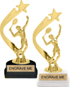 Gold Shooting Star Backdrop Trophy [8 inch]