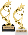 Gold Shooting Star Backdrop Trophy [8 inch]