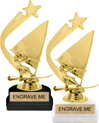 Gold Shooting Star Backdrop Trophy [8 inch]