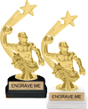 Gold Shooting Star Backdrop Trophy [8 inch]