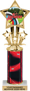 10.5 inch Shooting Star Color Insert Trophy w/ Column