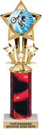 10.5 inch Shooting Star Color Insert Trophy w/ Column