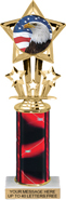 10.5 inch Shooting Star Color Insert Trophy w/ Column