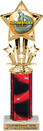 10.5 inch Shooting Star Color Insert Trophy w/ Column