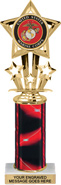 10.5 inch Shooting Star Color Insert Trophy w/ Column