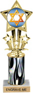 10.5 inch Shooting Star Color Insert Trophy w/ Column
