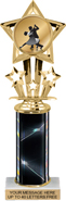 12.5 inch Shooting Star Color Insert Trophy w/ Column