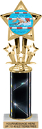12.5 inch Shooting Star Color Insert Trophy w/ Column