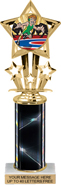 12.5 inch Shooting Star Color Insert Trophy w/ Column