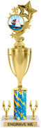 Insert Holder Trophy with Cup & 2 Trims [15 inch]