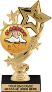 7 inch Four-Star Color Insert Trophy