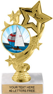 Four-Star Color Insert Trophy [7 inch]