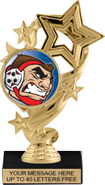 7 inch Four-Star Color Insert Trophy