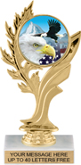 7 inch Golden Leaf Color Insert Trophy