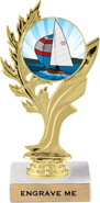 Golden Leaf Color Insert Trophy [7 inch]