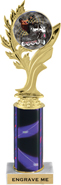 Golden Leaf Color Insert Trophy w/ Column [10.5 inch] 