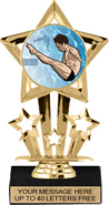 7 inch Shooting Star Color Insert Trophy
