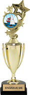 Gold Plastic Cup with Insert Holder Figurine [12 inch]