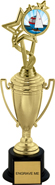 Gold Plastic Cup with Insert Holder [13 inch]
