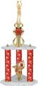 Basketball Sport Color Riser Three-Post Trophy [31 inch]