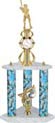 Baseball Sport Color Riser Three-Post Trophy [26 inch]