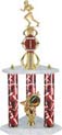 Football Sport Color Riser Three-Post Trophy [31 inch]