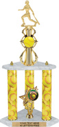 Softball Sport Color Riser Three-Post Trophy [22 inch]