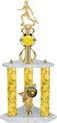 Softball Sport Color Riser Three-Post Trophy [24 inch]