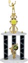 Tennis Sport Color Riser Three-Post Trophy [31 inch]