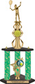 Tennis Sport Color Riser Three-Post Trophy [22 inch]