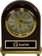 Desk Clock with Wood Finish
