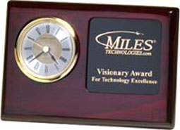 6.5 x 4.375 inch Rosewood Piano-Finish Clock