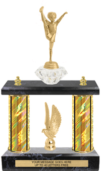 Two-Post Diamond Riser Trophy [15.25 inch]