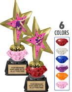 EXCLUSIVE Star Insert Diamond Riser Trophy with Synthetic Base