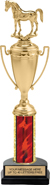 14 inch Cup Trophy on Synthetic Horseshoe Base