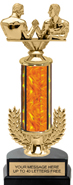 12 inch Gold Wreath Riser Trophy on Horseshoe Synthetic Base