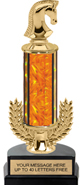 12 inch Gold Wreath Riser Trophy on Horseshoe Synthetic Base