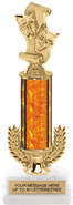 13 inch Gold Wreath Riser Trophy on Horseshoe Synthetic Base