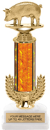 13 inch Gold Wreath Riser Trophy on Horseshoe Synthetic Base