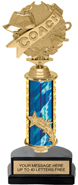 11 inch Shooting Star Column Riser Trophy
