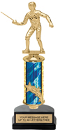 11 inch Shooting Star Column Riser Trophy